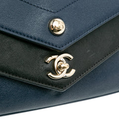 Mini Quilted Sheepskin Double Chevron Flap