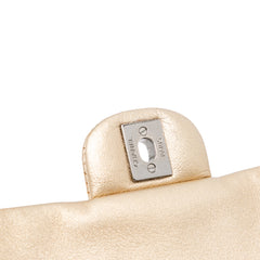 Paris-Dubai Small Perforated Metallic Lambskin Medals Flap