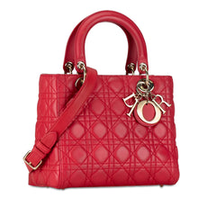 Medium Lambskin Cannage Lady Dior