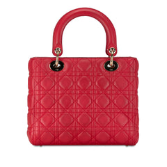 Medium Lambskin Cannage Lady Dior