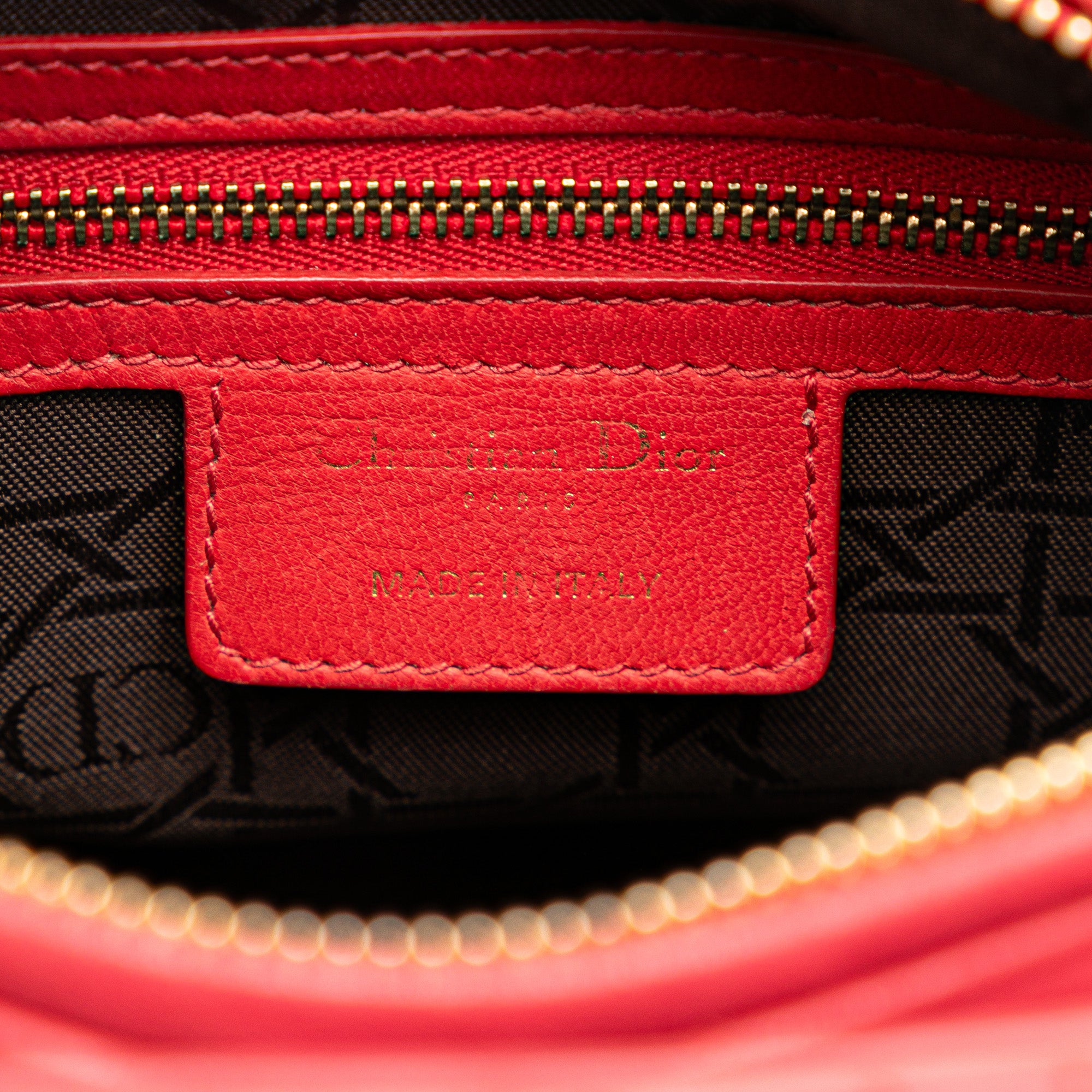 Medium Lambskin Cannage Lady Dior
