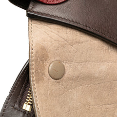 Medium Tricolor Leather Trapeze Satchel