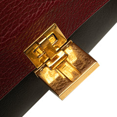 Medium Tricolor Leather Trapeze Satchel