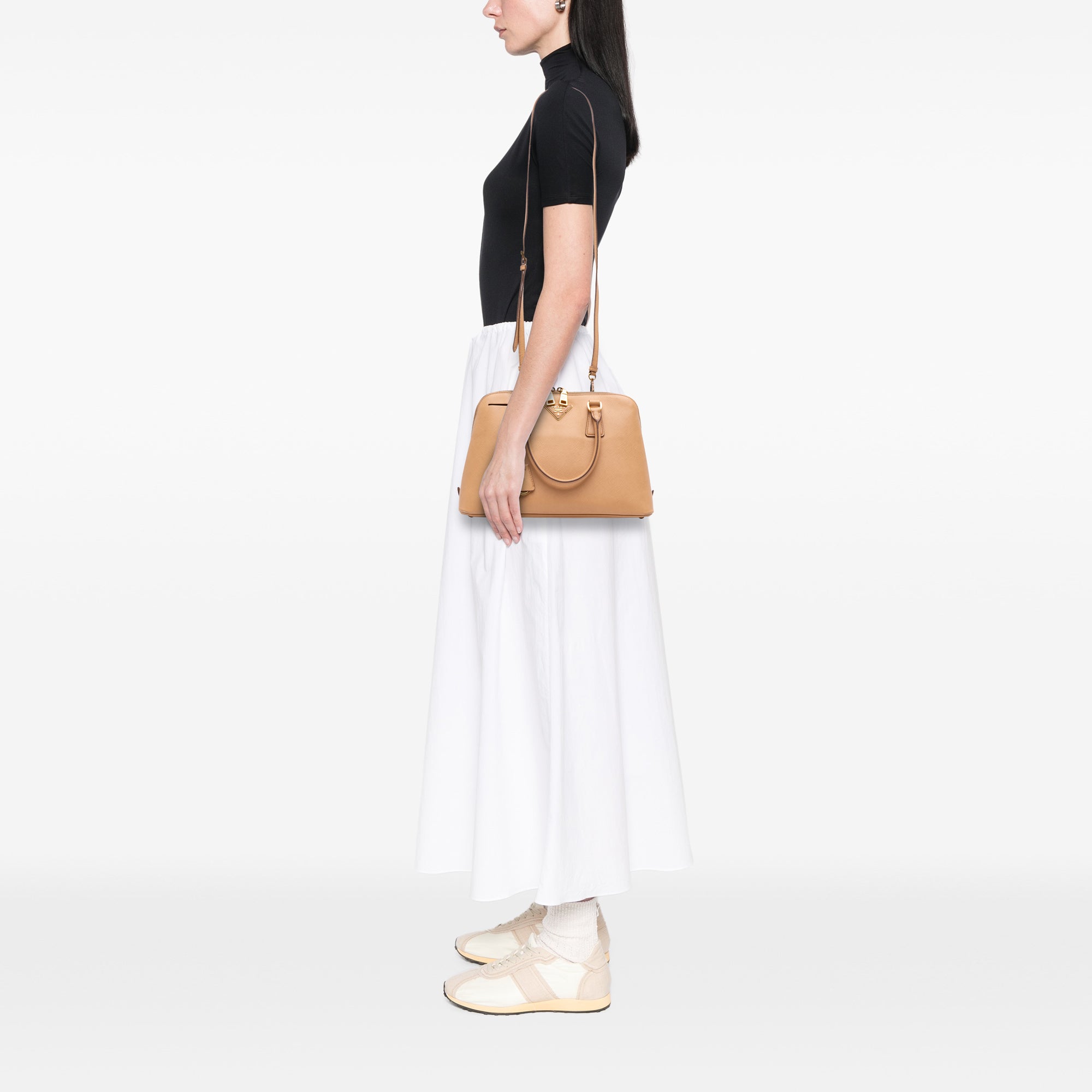 Medium Saffiano Lux Promenade Satchel