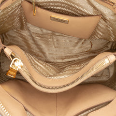 Medium Saffiano Lux Promenade Satchel
