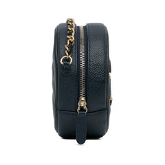 Caviar CC Filigree Round Crossbody Bag