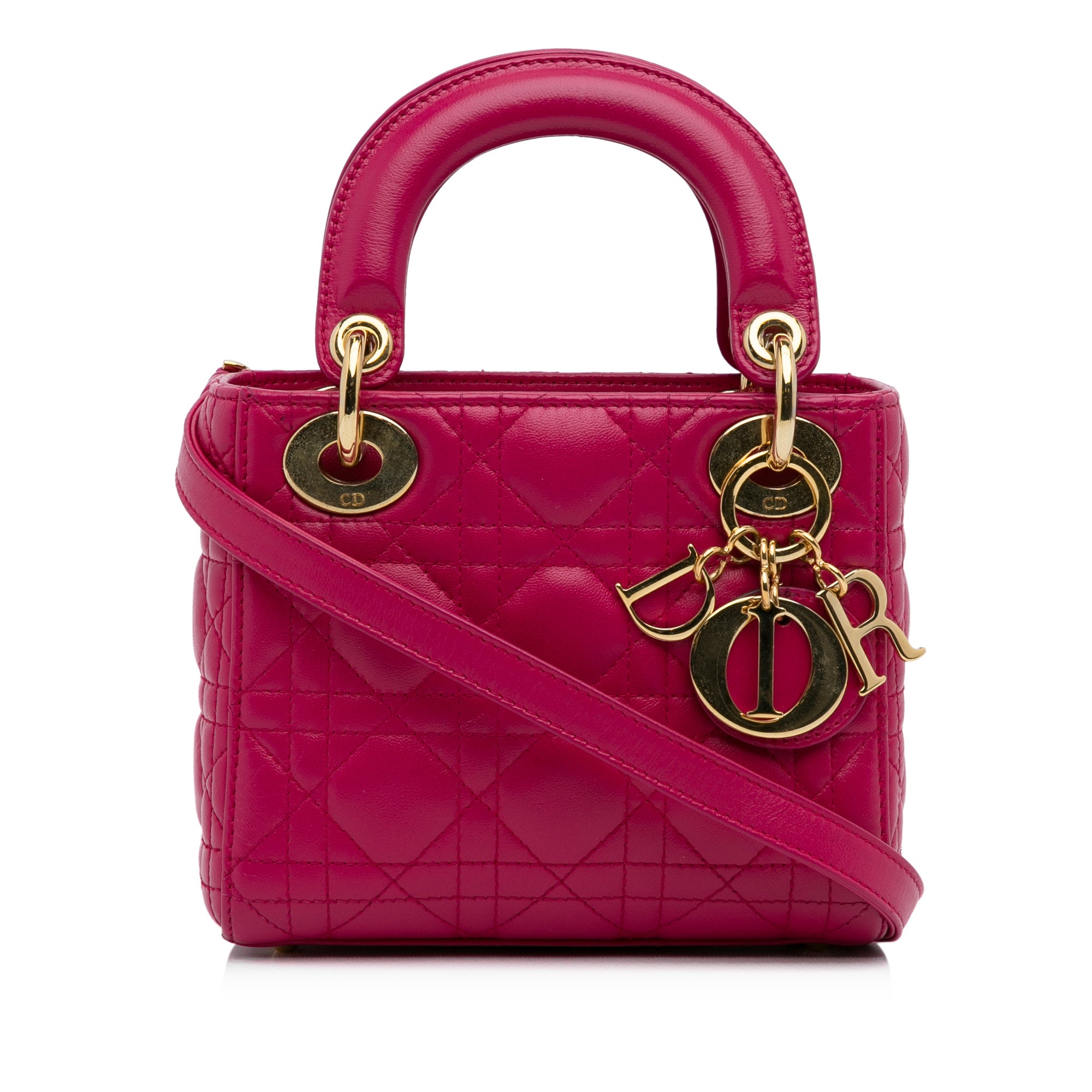 Mini Lambskin Cannage Lady Dior