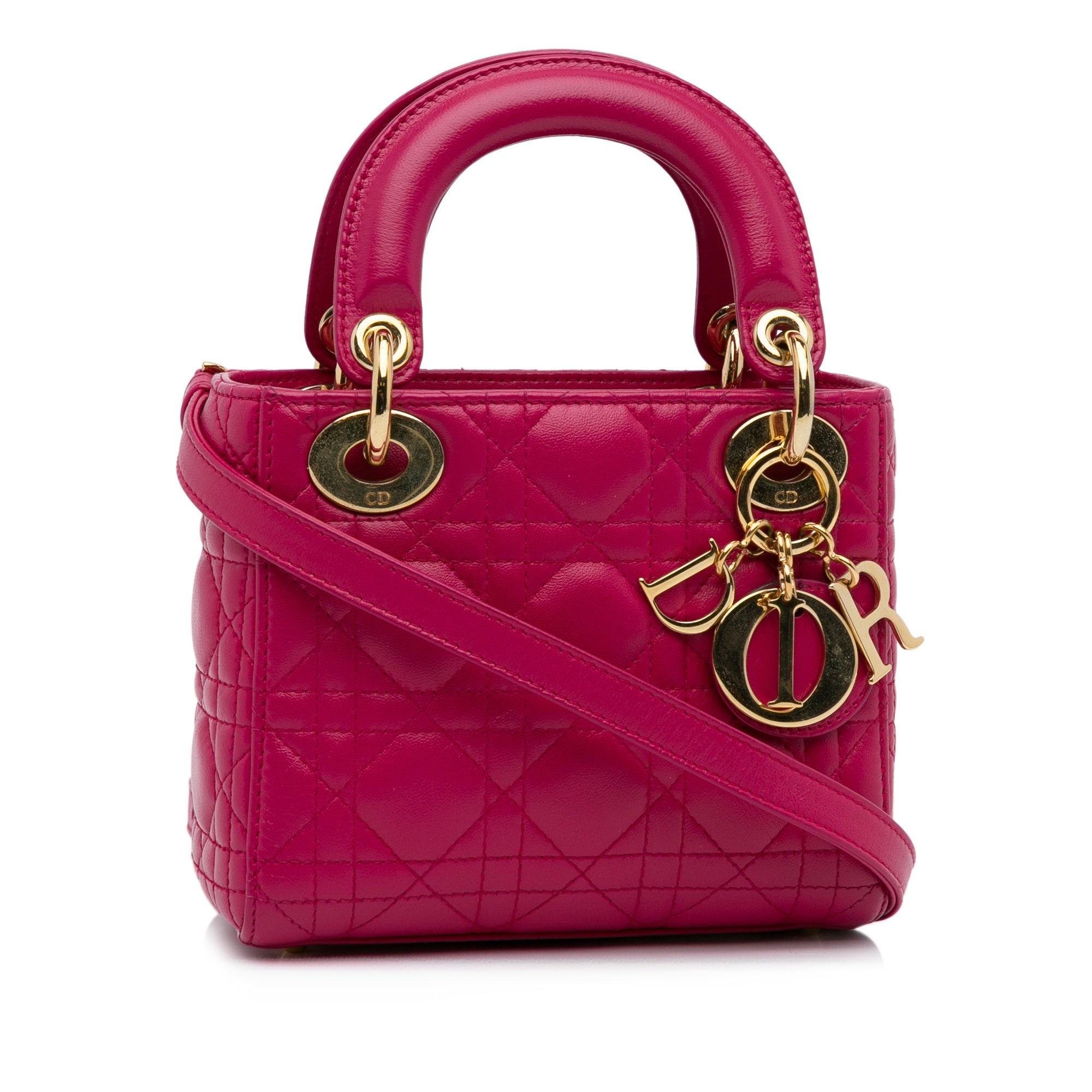 Mini Lambskin Cannage Lady Dior