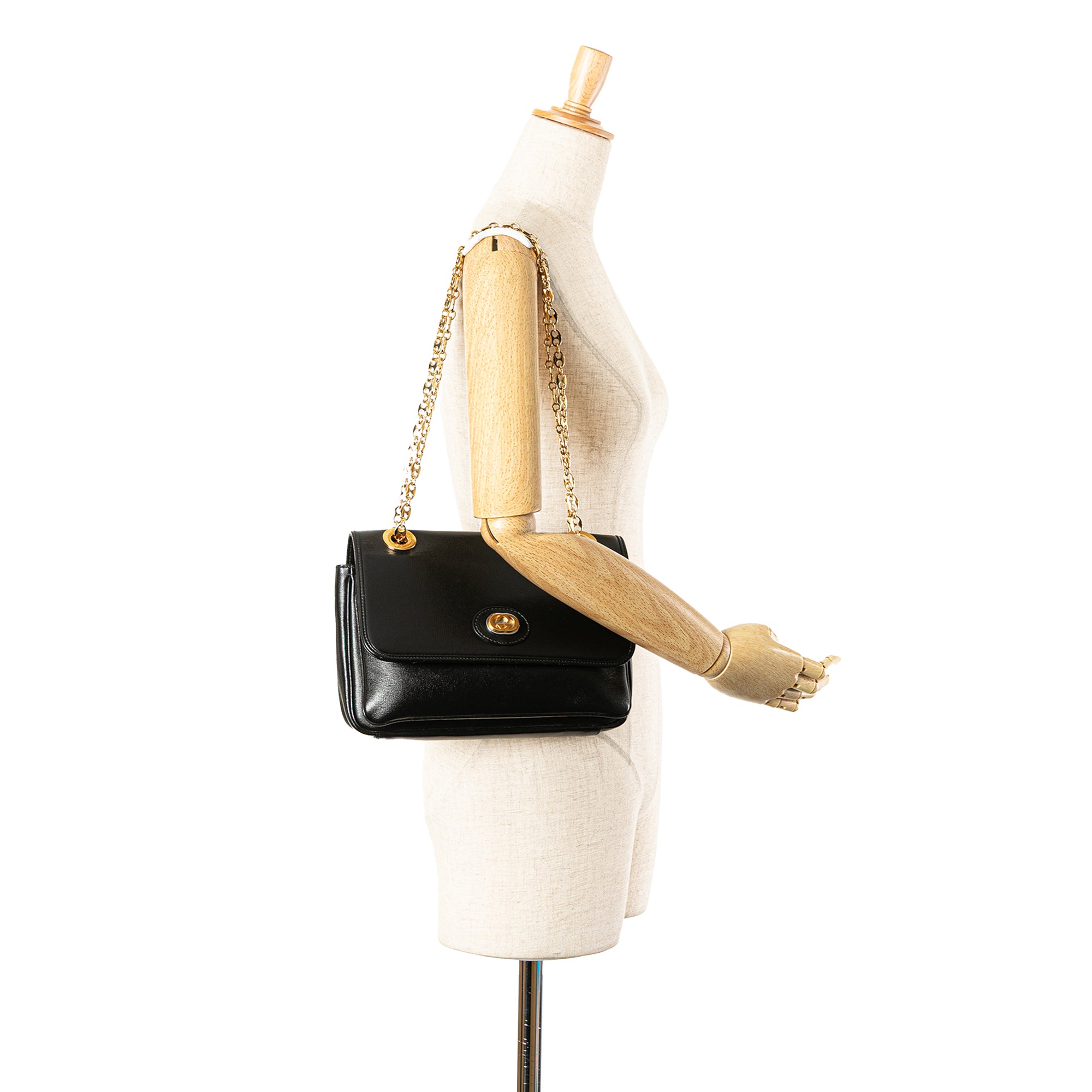 Small Leather Marina Chain Shoulder Bag