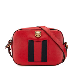 Leather Animalier Web Disco Crossbody