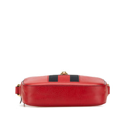 Leather Animalier Web Disco Crossbody