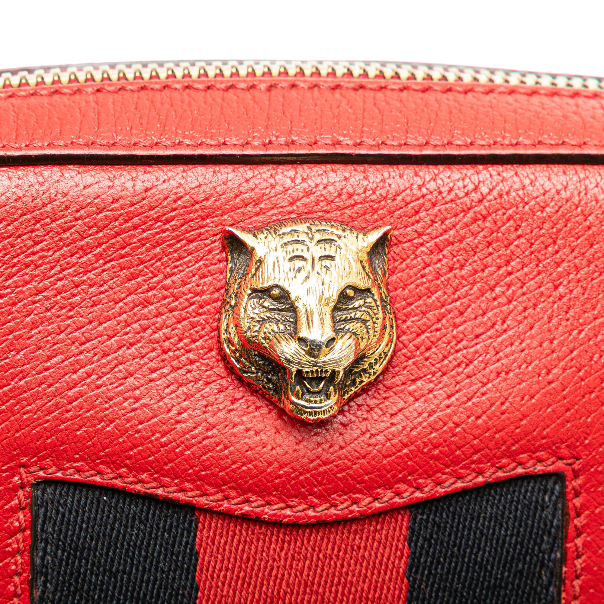 Leather Animalier Web Disco Crossbody