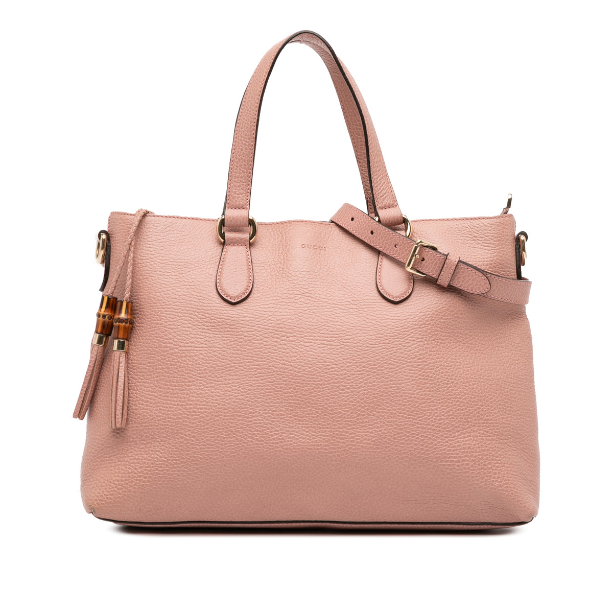 Leather Bamboo Tassel Satchel
