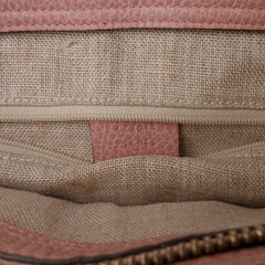 Leather Bamboo Tassel Satchel