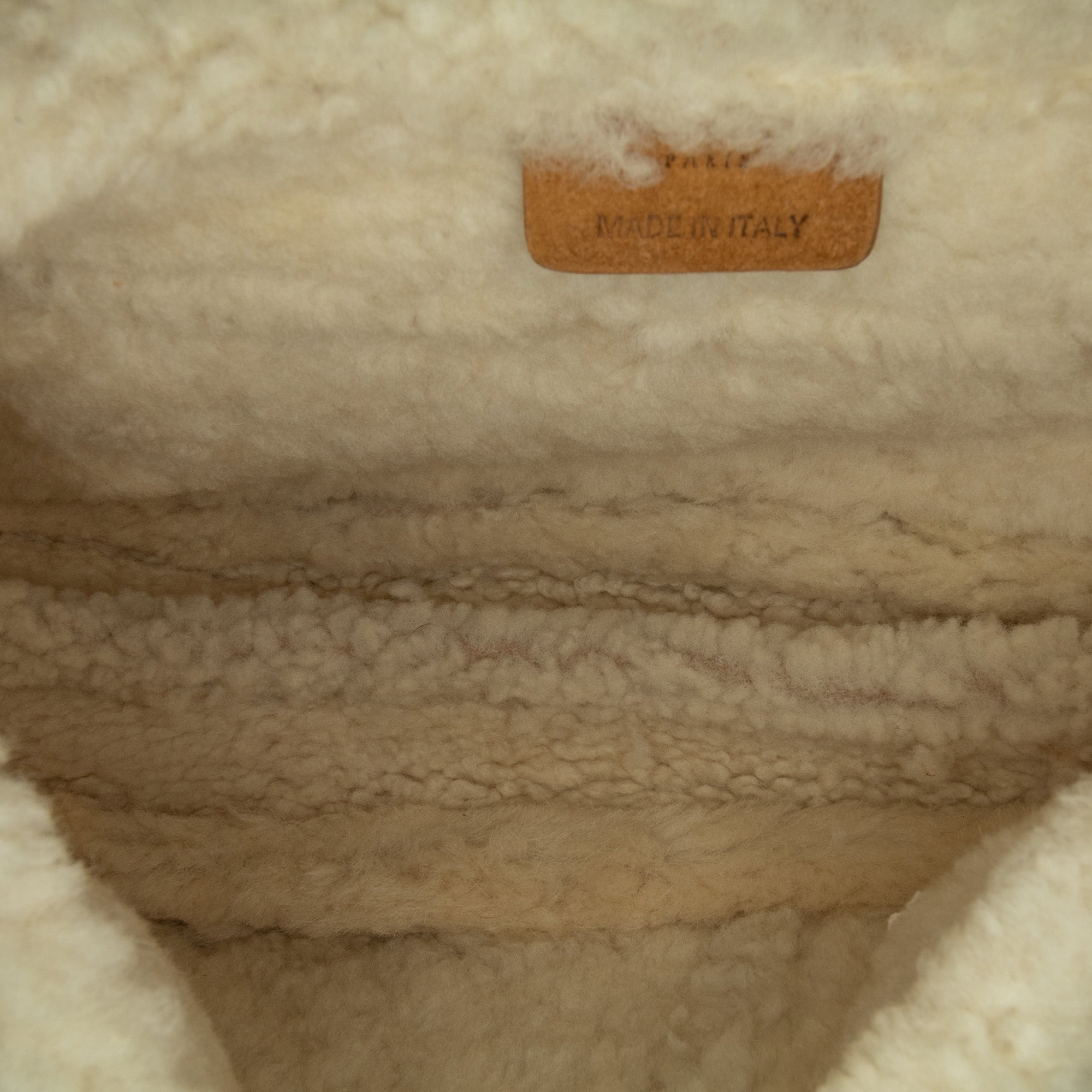 Shearling Suede Saddle Bag