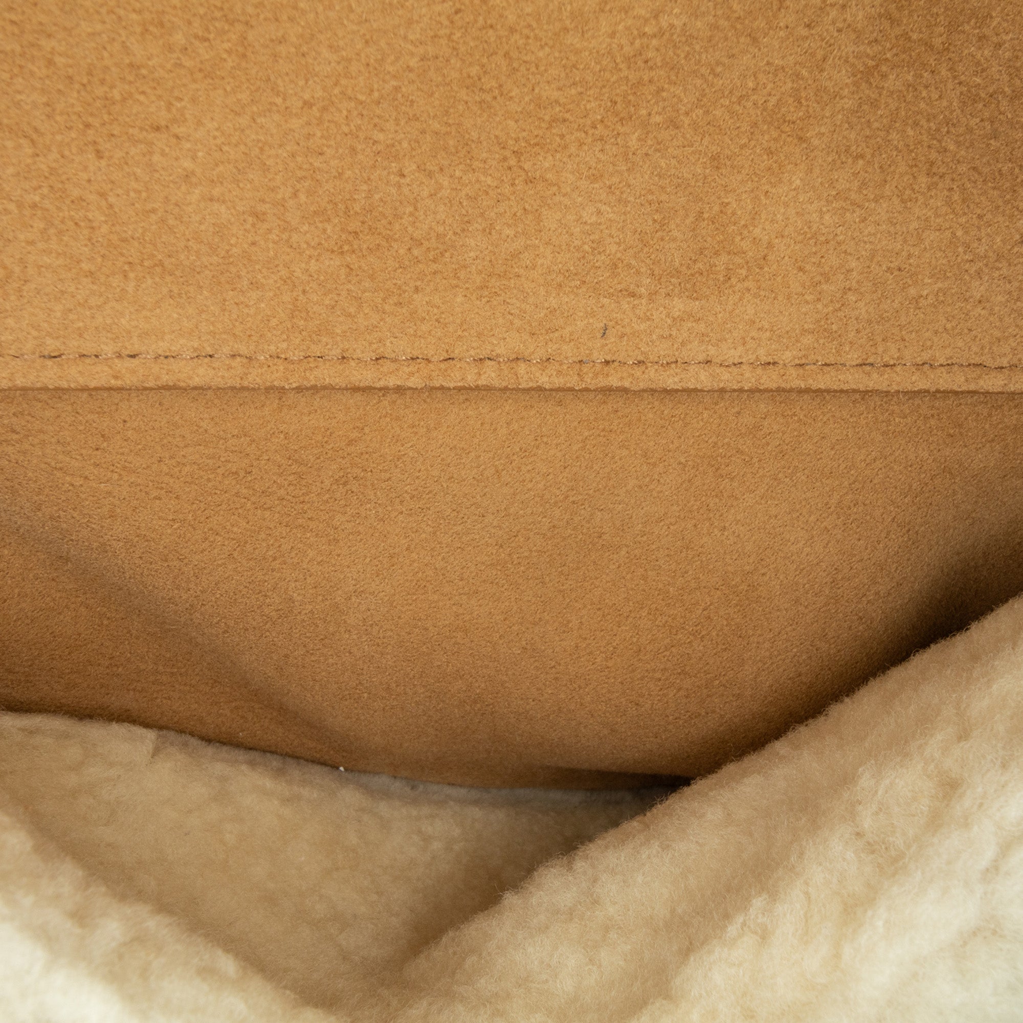 Shearling Suede Saddle Bag