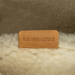 Shearling Suede Saddle Bag