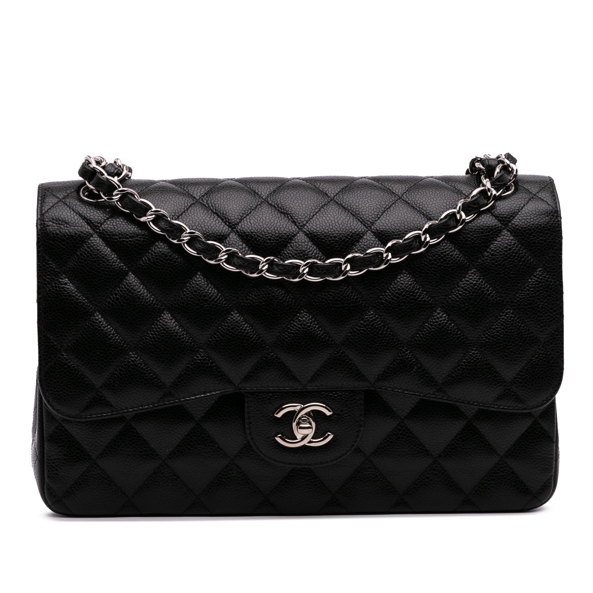 Jumbo Classic Caviar Double Flap