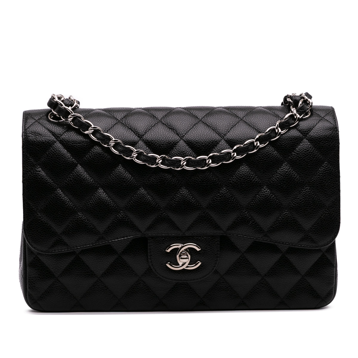 Jumbo Classic Caviar Double Flap