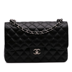 Jumbo Classic Caviar Double Flap