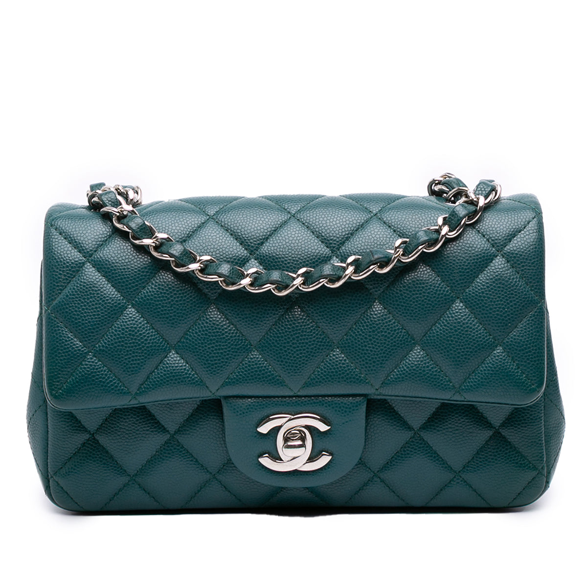 Mini Rectangular Classic Caviar Single Flap