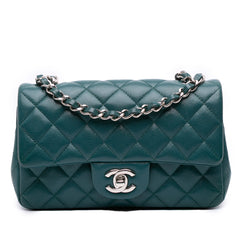 Mini Rectangular Classic Caviar Single Flap