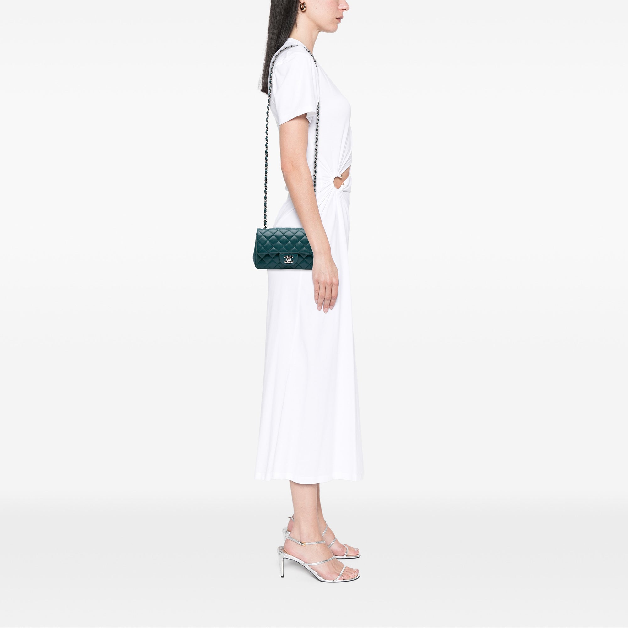 Mini Rectangular Classic Caviar Single Flap