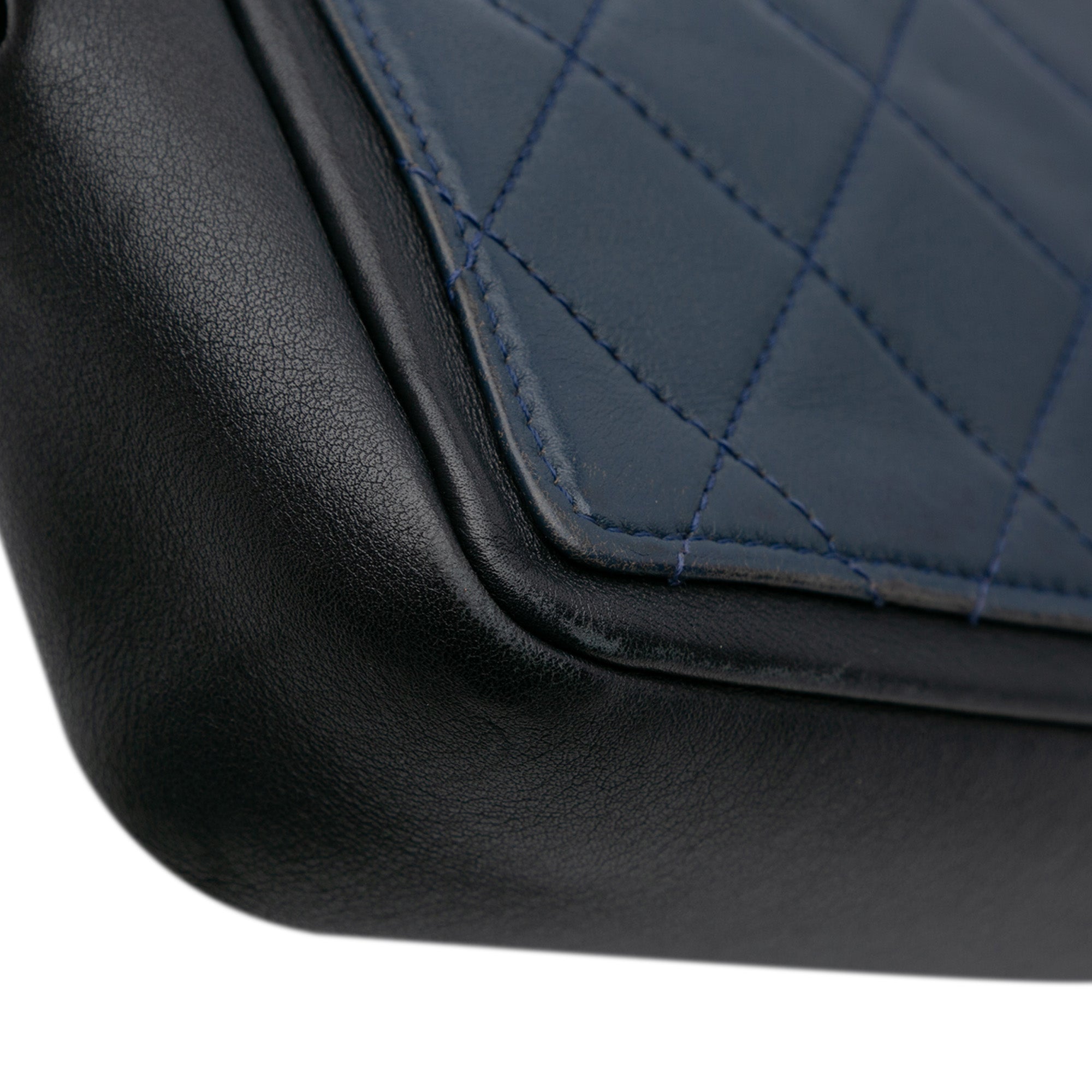 Medium Bicolor Calfskin Graphic Flap