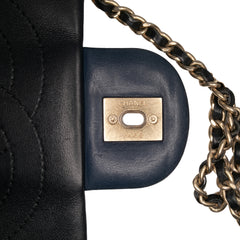 Medium Bicolor Calfskin Graphic Flap