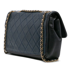 Medium Bicolor Calfskin Graphic Flap