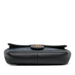 Medium Bicolor Calfskin Graphic Flap