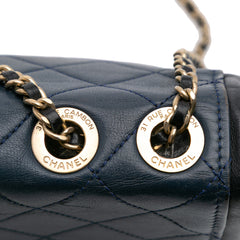 Medium Bicolor Calfskin Graphic Flap