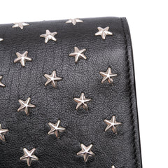 Leather Star Studded Cassandre Clutch