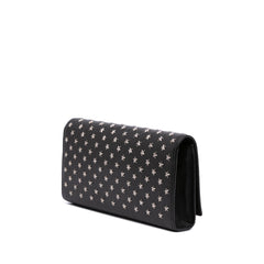 Leather Star Studded Cassandre Clutch