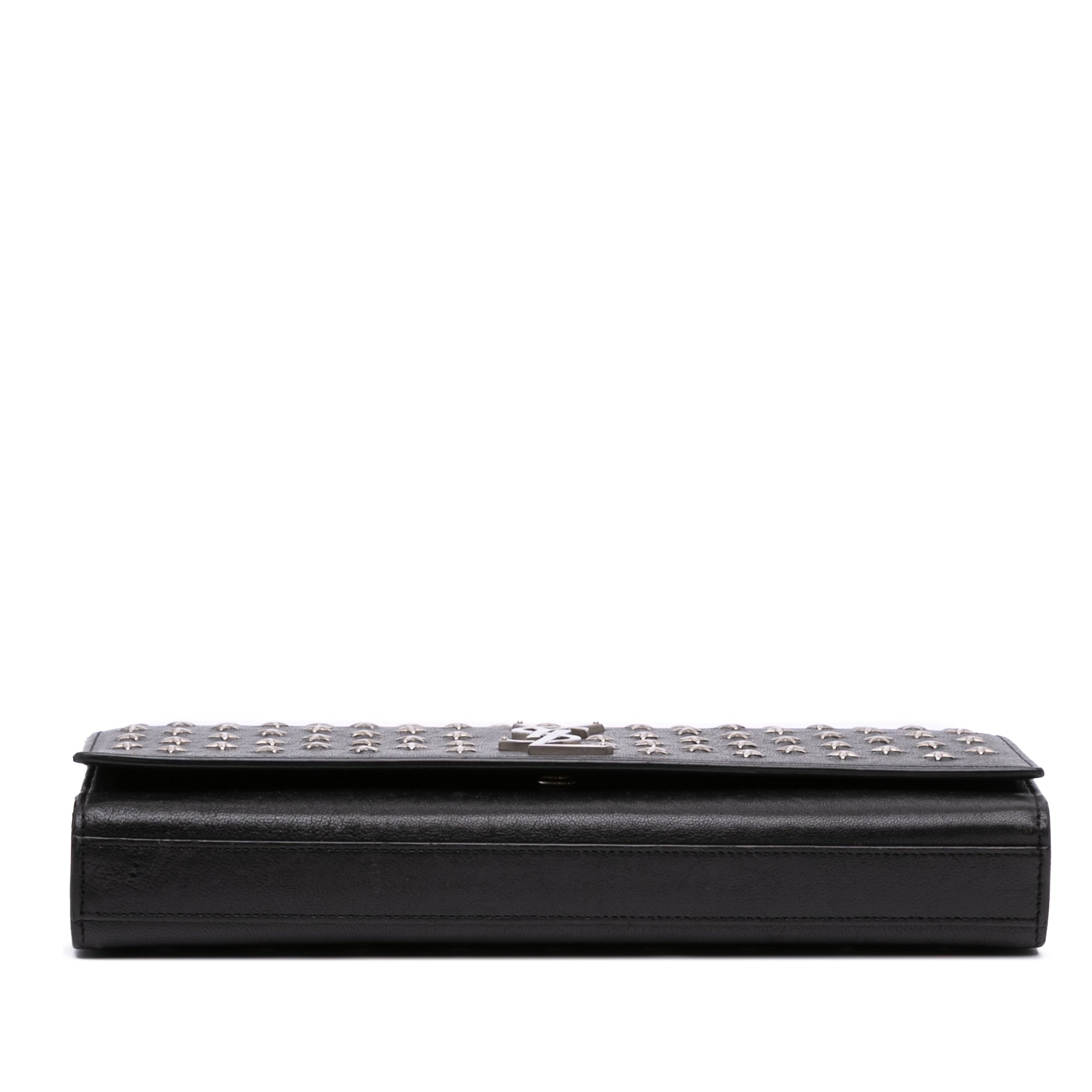 Leather Star Studded Cassandre Clutch