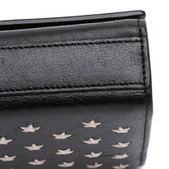 Leather Star Studded Cassandre Clutch