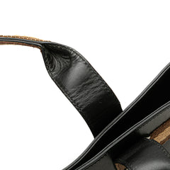 Leather Web Handbag