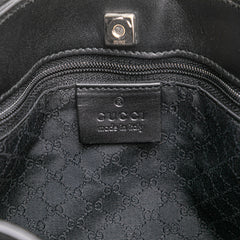 Leather Web Handbag