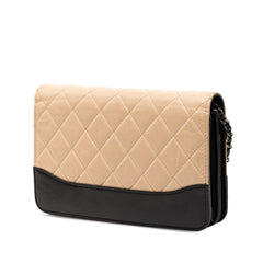 Bicolor Quilted Aged Calfskin Gabrielle Wallet On Chain