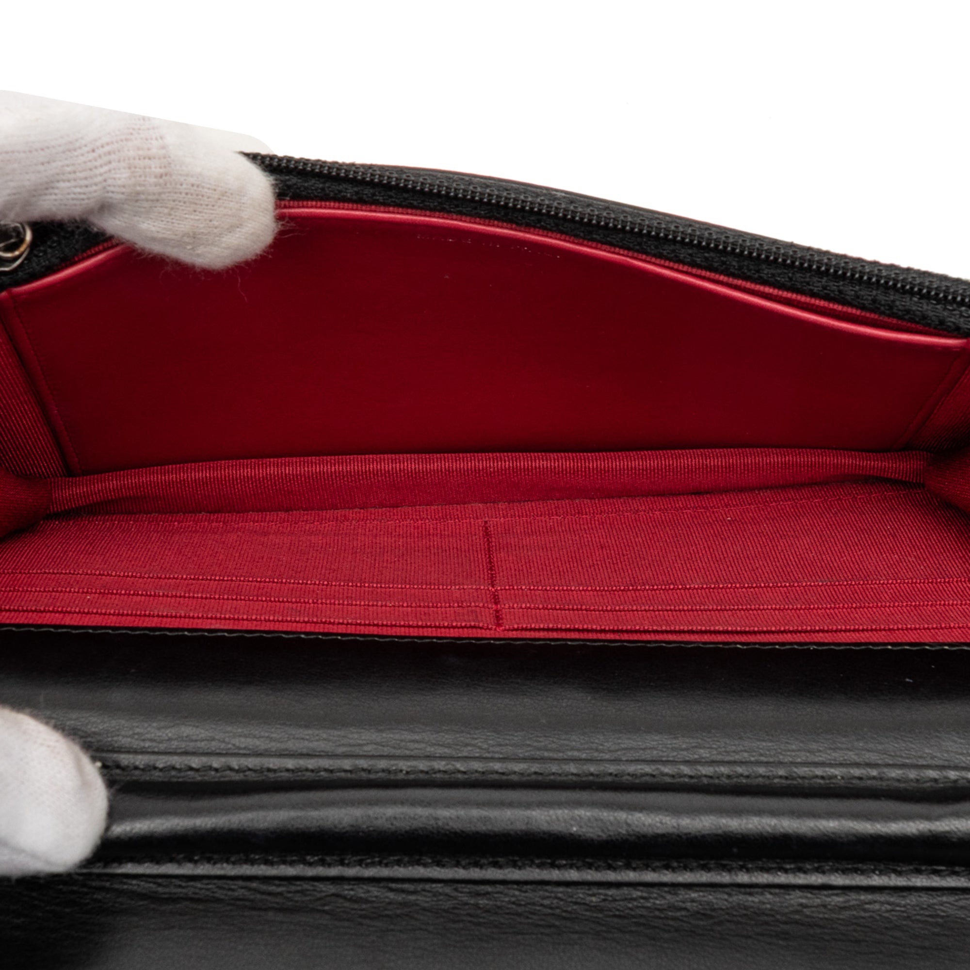 Bicolor Quilted Aged Calfskin Gabrielle Wallet On Chain