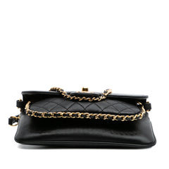 Small Quilted Lambskin CC Unchained Flap