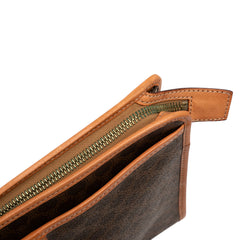 Macadam Coated Canvas Clutch