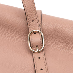 Small Calfskin Bamboo Shopper Satchel