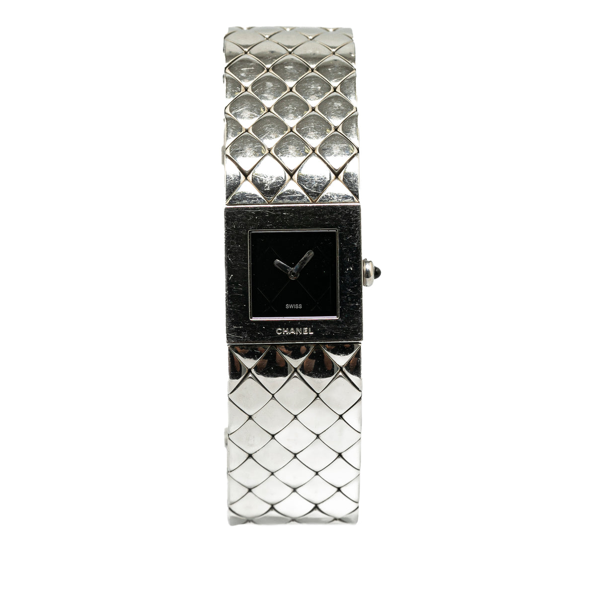 Quartz Stainless Steel Matelasse Watch