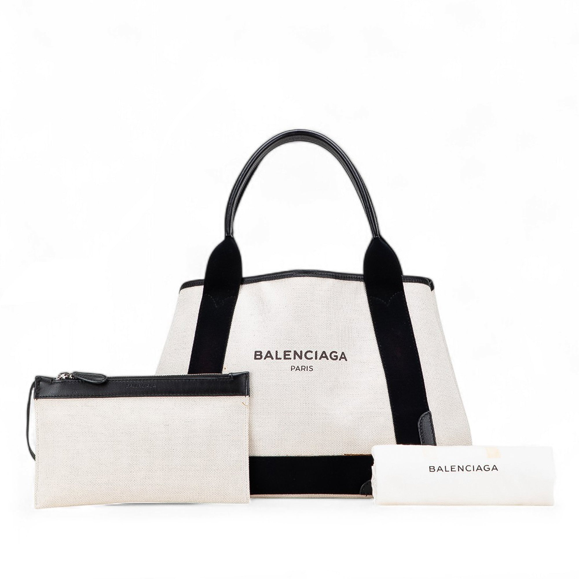 Canvas Navy Cabas Tote S
