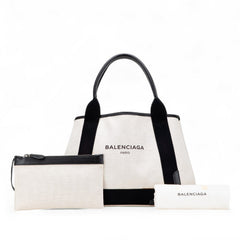 Canvas Navy Cabas Tote S