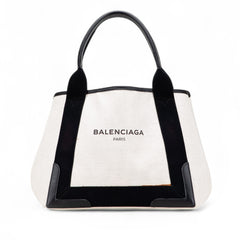 Canvas Navy Cabas Tote S