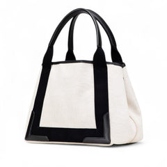 Canvas Navy Cabas Tote S