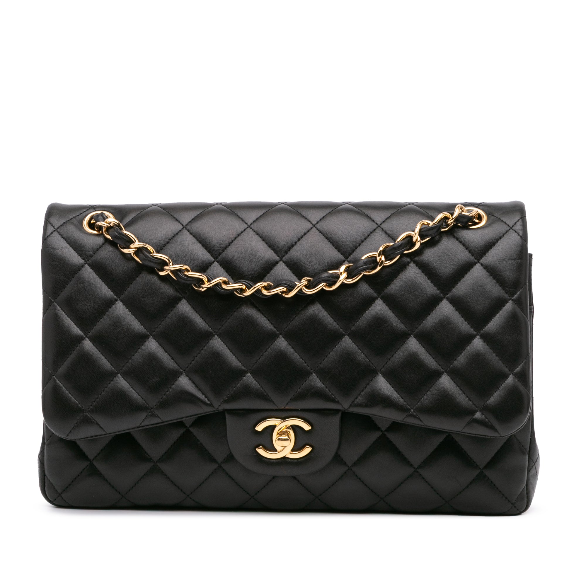 Jumbo Classic Lambskin Double Flap