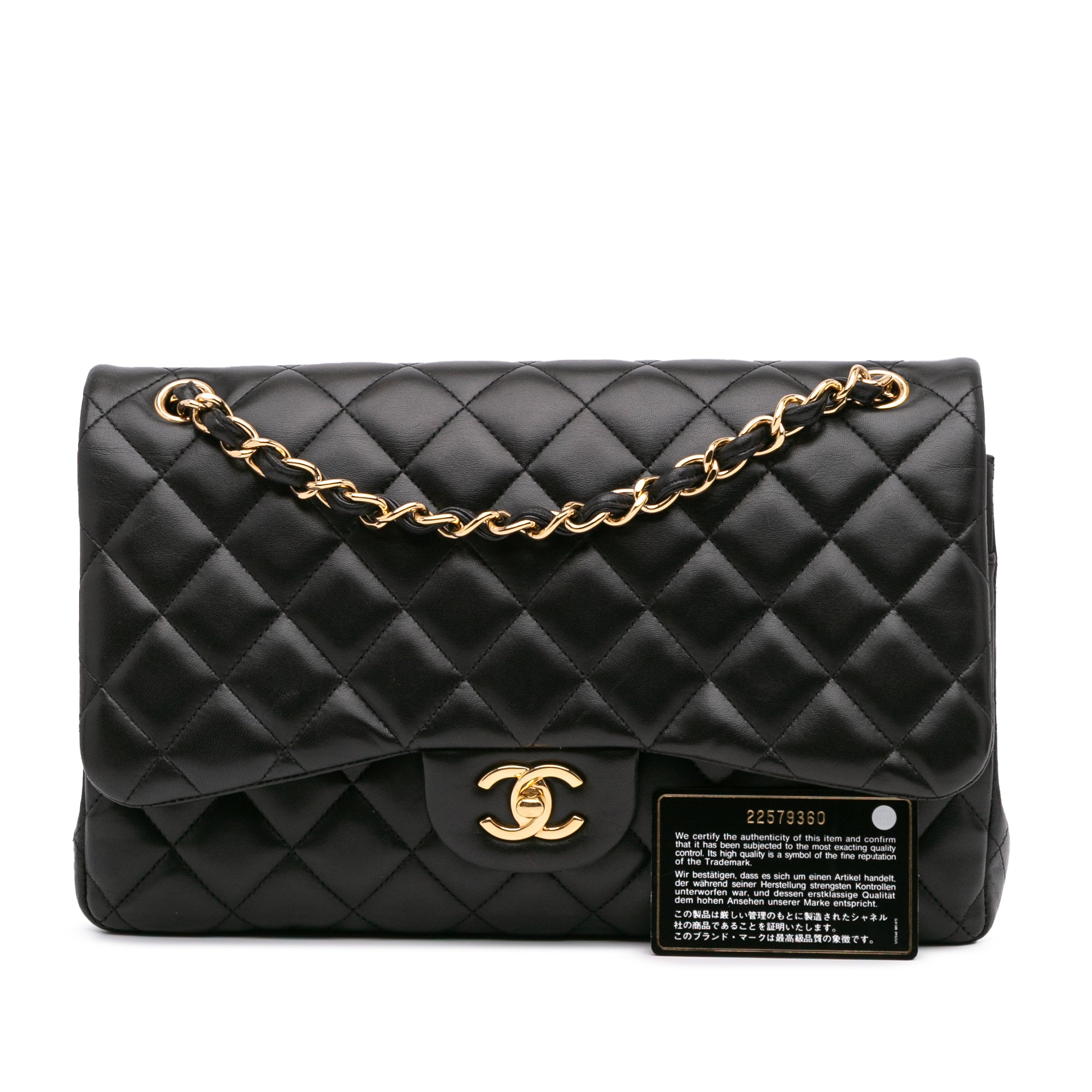 Jumbo Classic Lambskin Double Flap